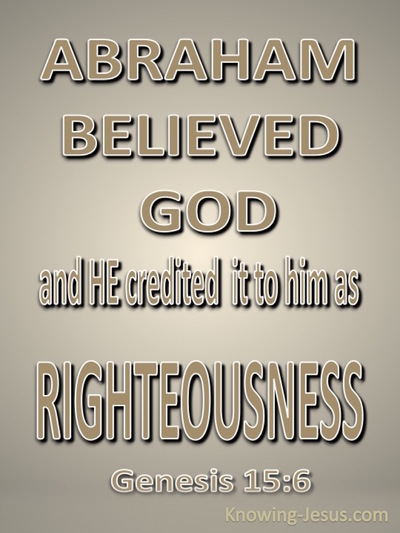 Genesis 15:6 Abraham Believed God (beige)